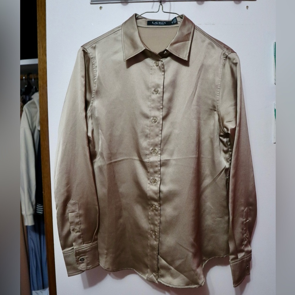 Ralph Lauren satin button up